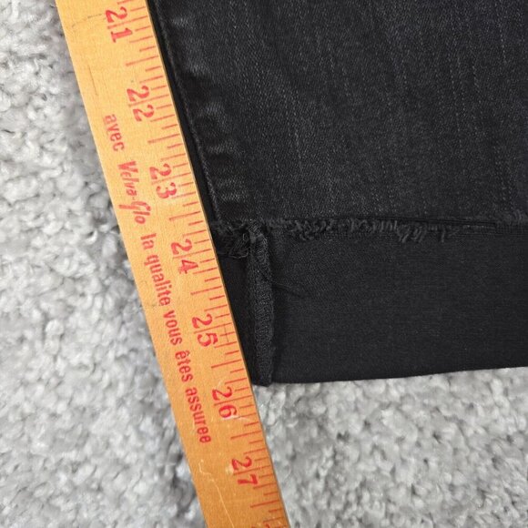 Judy Blue Jeans Womens 9/29 Black Slim Straight Raw Hem Stretch Distressed - Picture 10 of 13